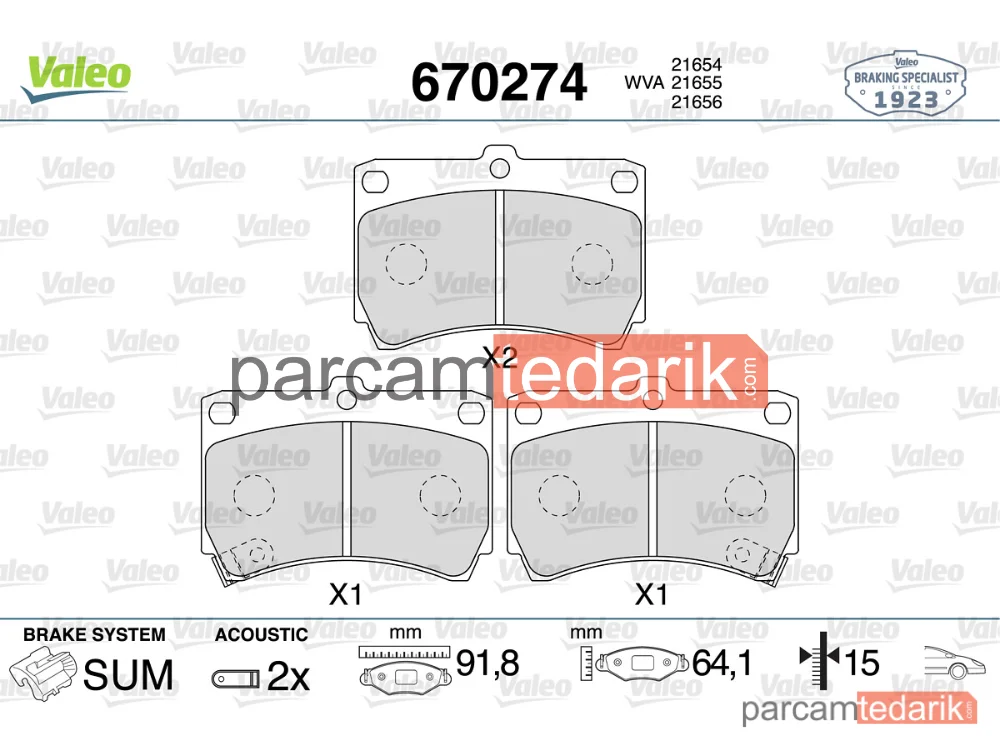670274 | Fren Balatası — Mazda 323 C IV, Mazda 323 S IV, Mazda 323 S V